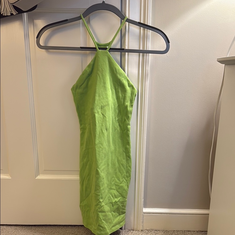 Zara Lime Green Mini Dress